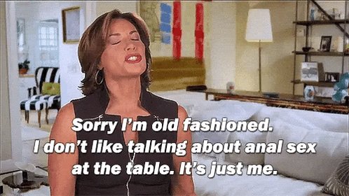 watching #rhony and one of the housewives is saying anal sex is unacceptable behavior 😂😭 https://t.c