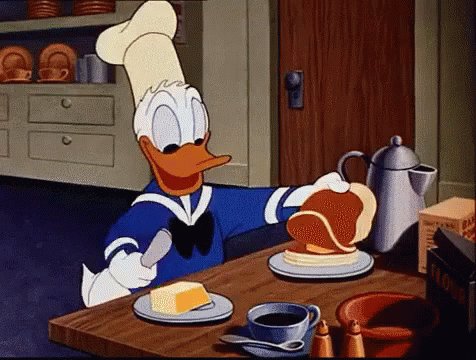 Donald Duck Making Pancakes GIF