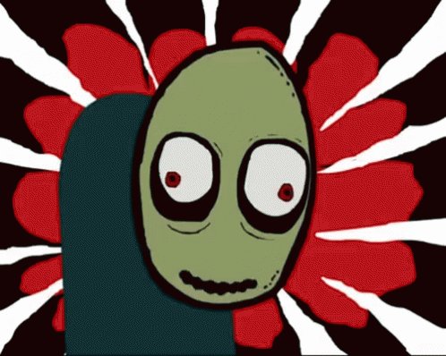 Salad fingers having a bad reaction to hearing others' voice