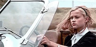 Reese Witherspoon Cruel Intentions Driving Convertible GIF