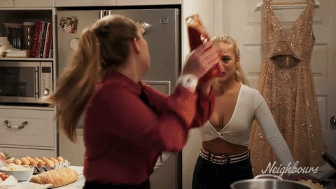 Angry Food Fight GIF by Neighbours (Official TV Show account
