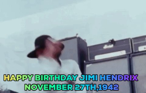 Happy Birthday Jimi Hendrix (27) November 27th 1942 2020 CREATE 