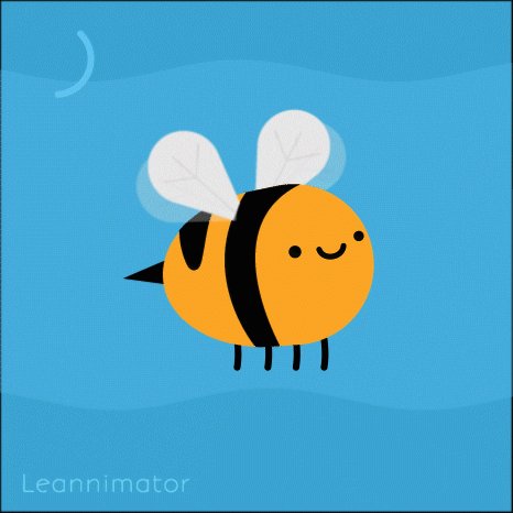 bumble bee idgaf GIF by Leannimator
