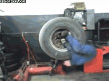 Funny gif of a truck wheel ...