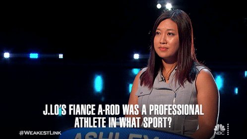 We’re not sure @Jlo, maybe the @NBCWorldofDance crew can help with this one. 😉 #WeakestLink https://t.co/einsmhRPQB