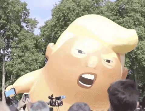 Bebê Trump / Trump Baby / Blimp / Inglaterra / Uk GIF