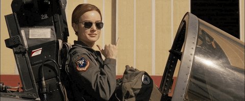 captain marvel yes GIF by Nerdist.com