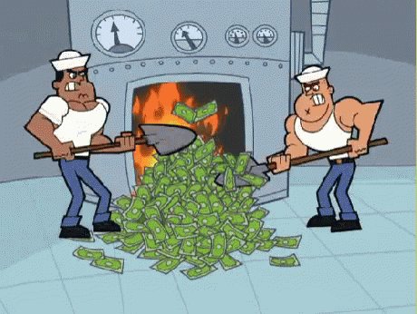 Money Fireplace GIF