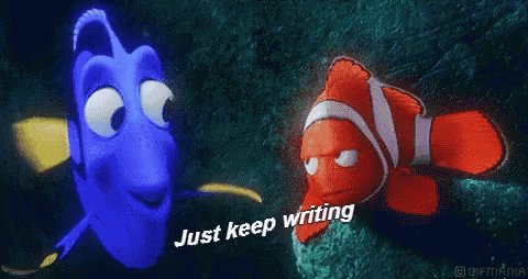 Just Keep Writing Dory GIF