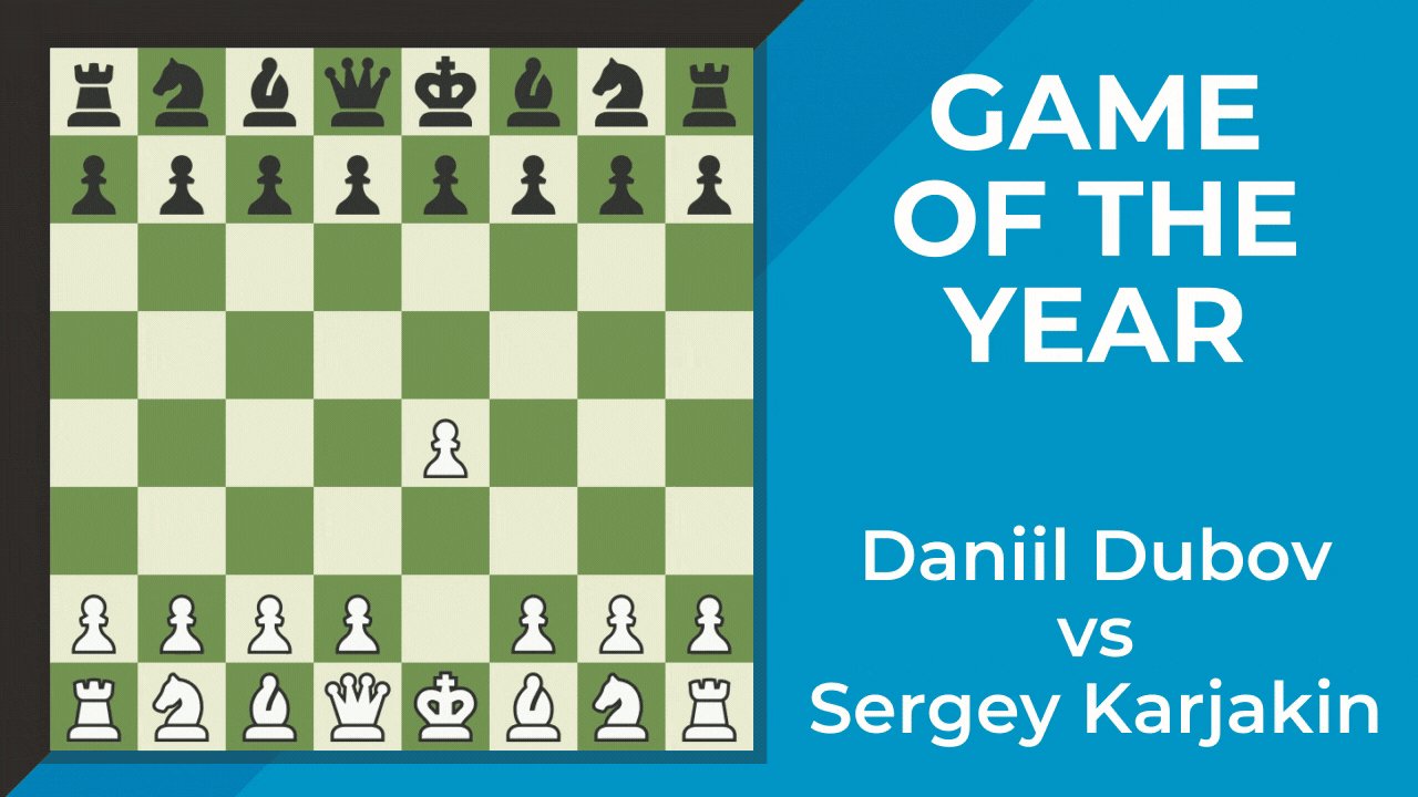 Chess.com on X: ♖ Winning game of the year in 2020 in an absolute  landslide is the masterpiece of Daniil Dubov vs. Sergey Karjakin from the  Russian Superfinal!  / X