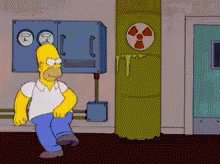 Homer Sliding Through Power Plant - The Simpsons GIF
