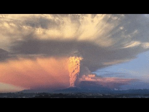 volcanic ash eruption GIF