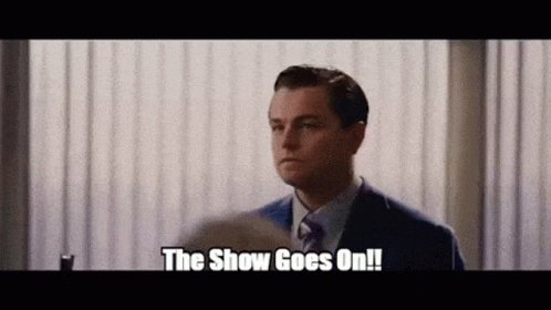 The Show Goes On Leonardo Di Caprio GIF