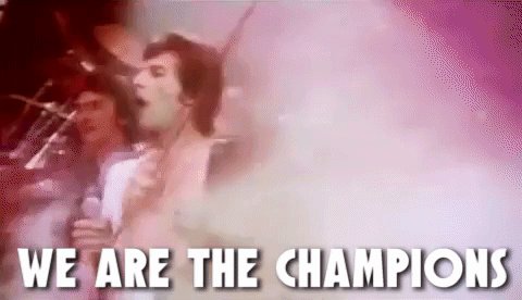 we are the champions win GIF by Queen