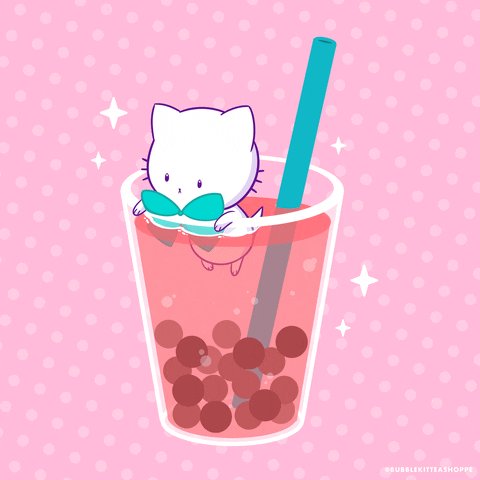 Bubble Tea Swimming GIF by shourimajo