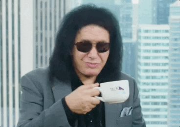 Gene Simmons Drinking GIF b...