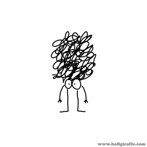 bad hair day line drawing GIF by William Garratt
