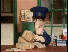 Postman Pat Collecting GIF