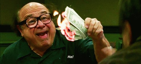 Burning Money Ha GIF