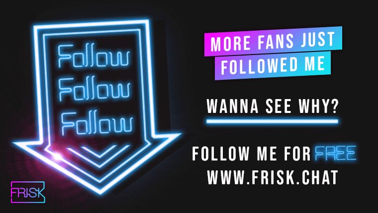 Woo, more free followers! Check out my profile and see my @friskvip free wall on https://t.co/7xXPvLxqXw