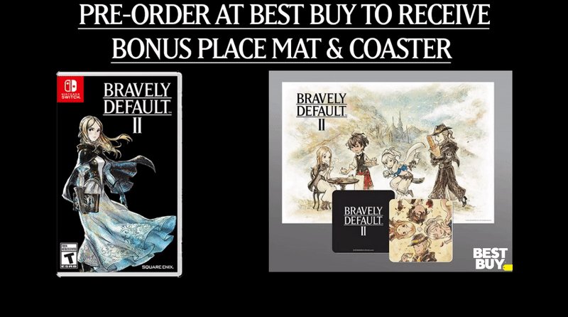 Bravely default on sale ii pre order
