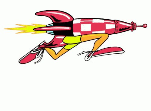 Running Rocket GIF