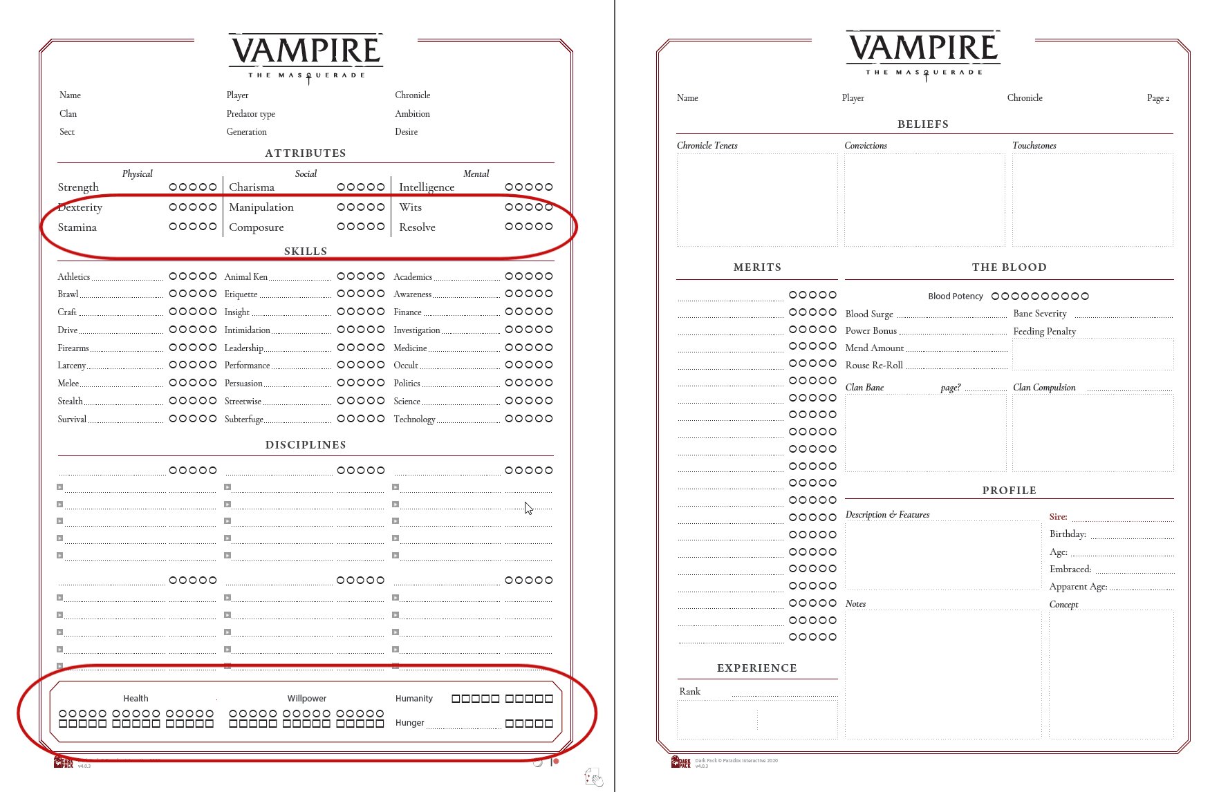 Nerdbert on X: It's time to share my V5 character sheets with the