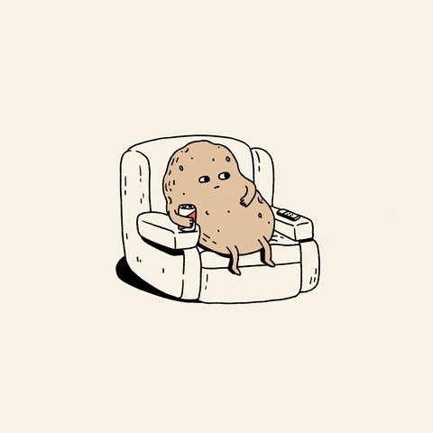 Tired Couch Potato GIF by J...