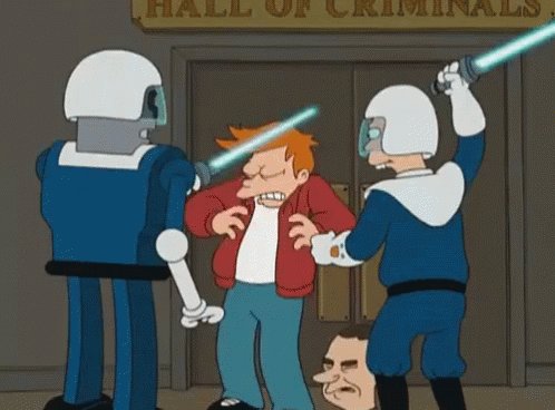 Police Brutality - Futurama GIF