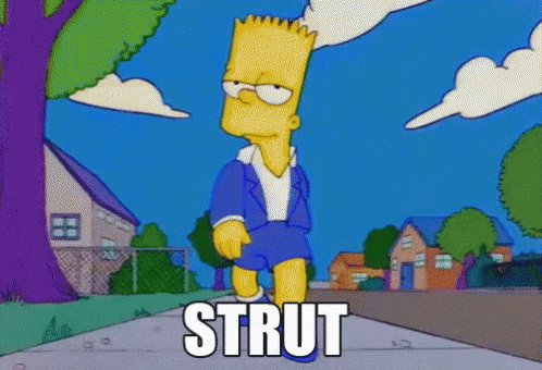 Bart Simpson Strut GIF