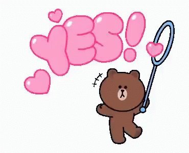 Brown And Cony Yes GIF