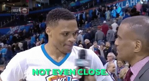 not even close russell westbrook GIF by NBA