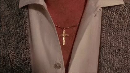 Gold Cross Pendant On Ray Liotta From Goodfellas GIF