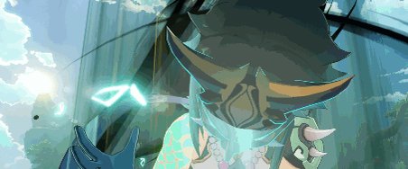数千年前、妖魔たちに恐れられた夜叉の儺面を見せる。魈のジャンプ力が