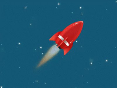 Cartoon Rocket GIF