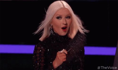 Fanning Christina Aguilera GIF