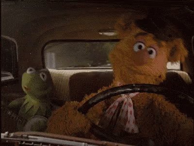 Driving Muppets GIF