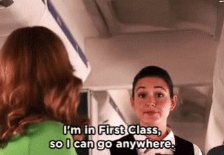 First Class Lisa Kudrow GIF