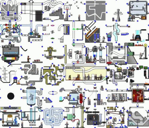 Blue Ball Machine Art GIF