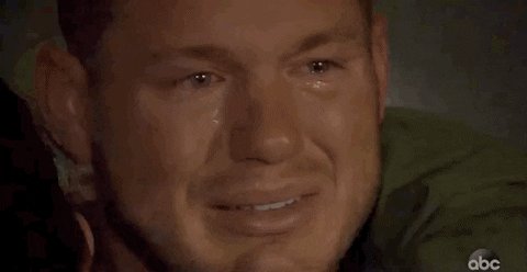 colton underwood crying GIF...