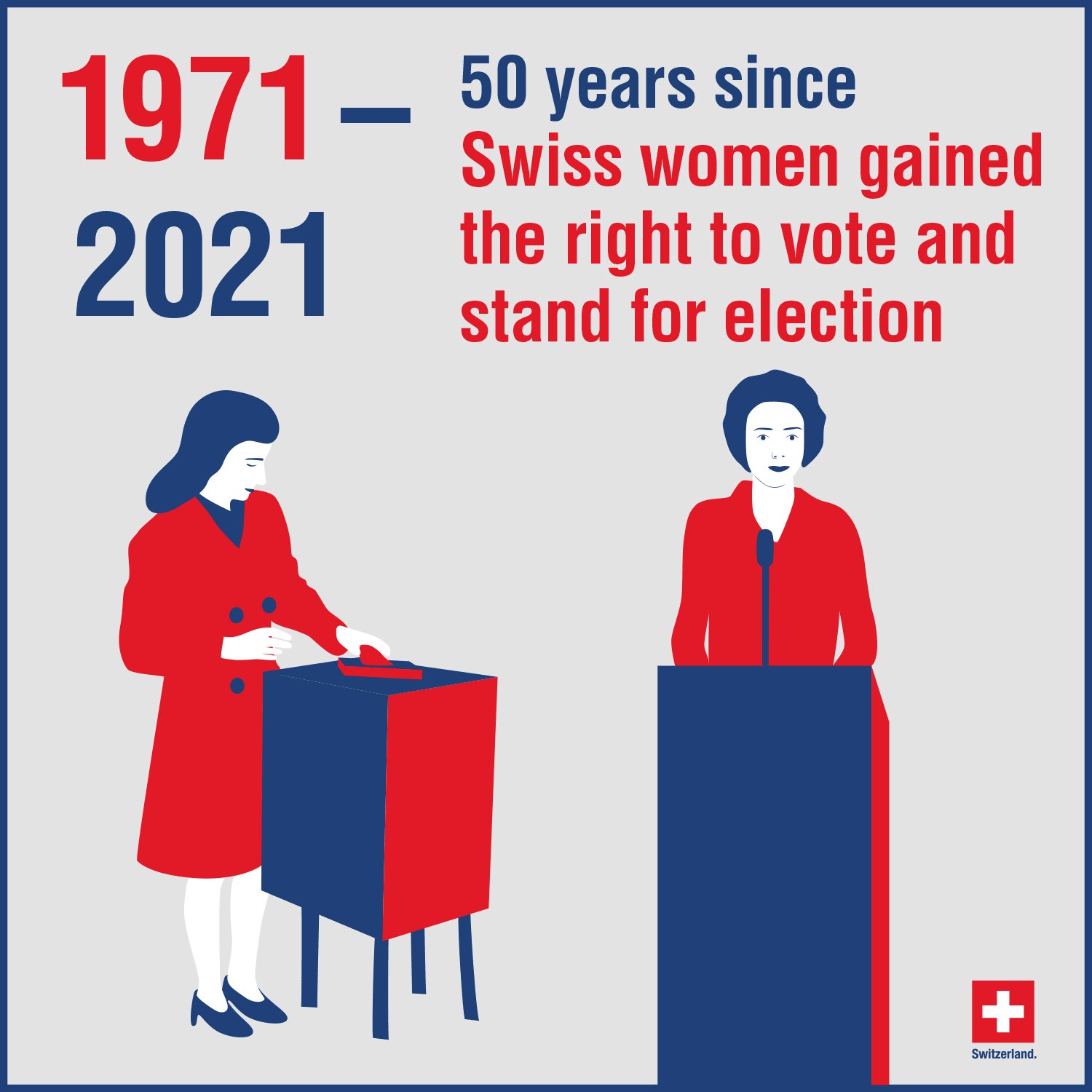 Swiss MFA on Twitter: "50 years ago #WomenofSwitzerland gained the right to vote 🗳 Since then 🇨🇭 has made considerable progress, but there is still a great deal to be done 👉 #