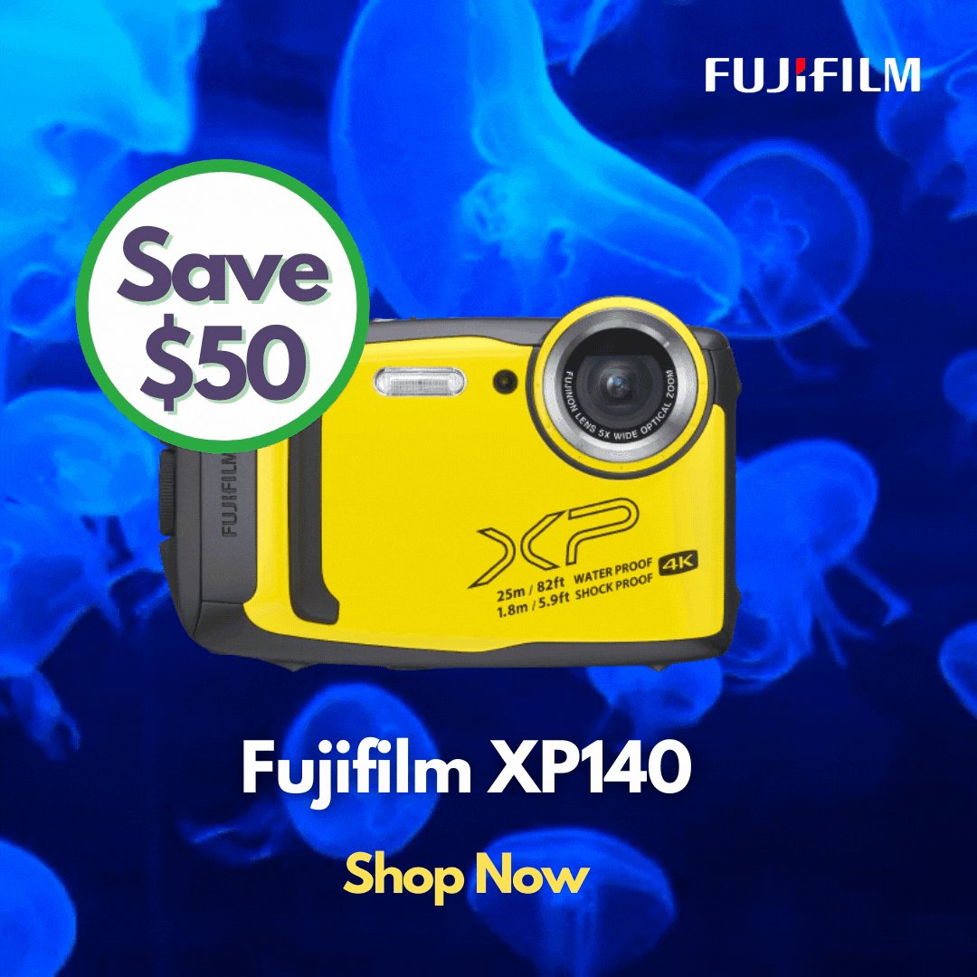 Save Over 15% Off Fujifilm XP140.
The Fujifilm XP140 is a waterproof, dustproof, shockproof, and freezeproof compact digital camera that you can take it with you anywhere on the planet.
Buy Now! https://t.co/BbDJxP2LkW
@FujifilmX_AU #underwater #sales #Promo #discount https://t.co/eorJlPImo7