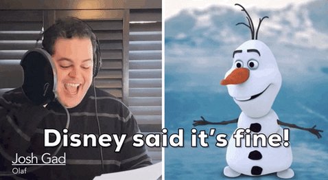 Happy birthday Josh Gad (Voice of Olaf from Frozen) 