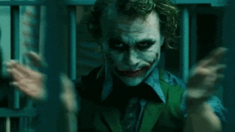 the joker slow clap GIF