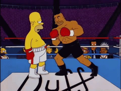 Homer Boxing GIF