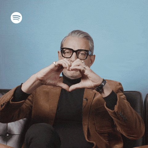 Jeff Goldblum fazendo coraçãozinho com as mãos