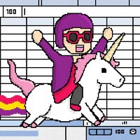 excited unicorn GIF by Sherchle