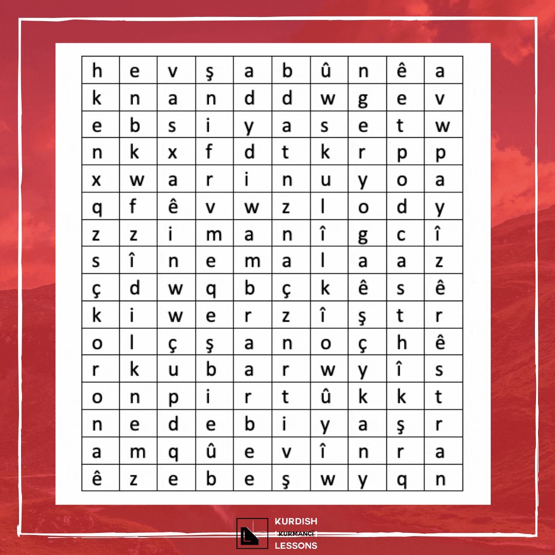 Kurdish Kurmanji Lessons Which Words Did You See First Kurdish Kurmanji Lessons Which Words Did You See First