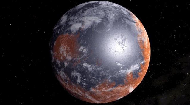 animation imagining Mars when it had water on its surface