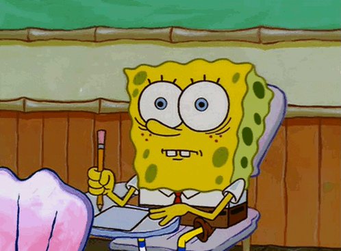 Bob Esponja muy pero que muy vervioso